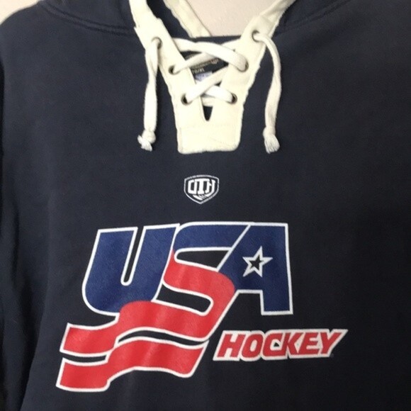USA hockey lace up pullover sweater ladies size XL - Picture 4 of 11